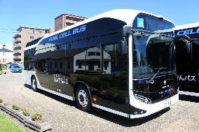 Toyota City has introduced Toyota's SORA fuel cell bus for public transportation.